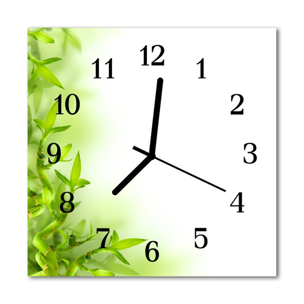 Glass Kitchen Clock Nature nature green