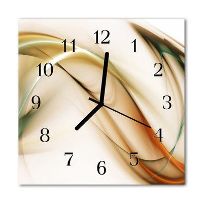 Glass Kitchen Clock Abstract art multi-coloured