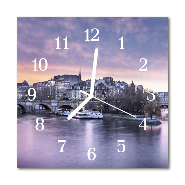 Glass Wall Clock River City River City Multi-Coloured