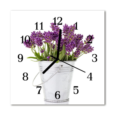 Glass Wall Clock Lavender lavender purple