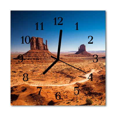 Glass Wall Clock Wilderness wilderness brown