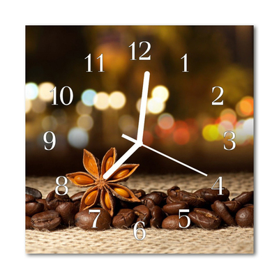 Glass Wall Clock Anise Anise Brown