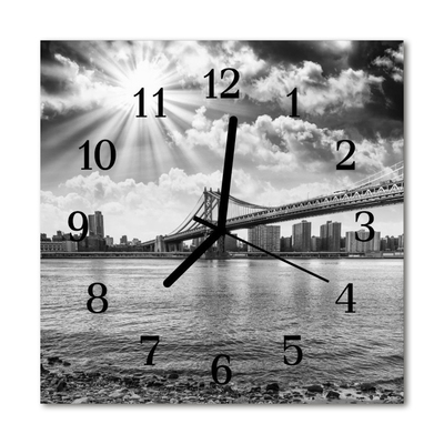 Glass Wall Clock Bridge architecture grey