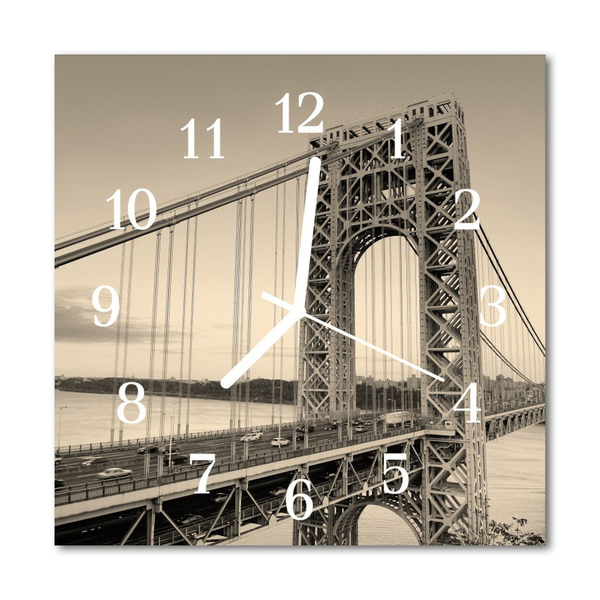 Glass Wall Clock Golden Gate Golden Gate Grey