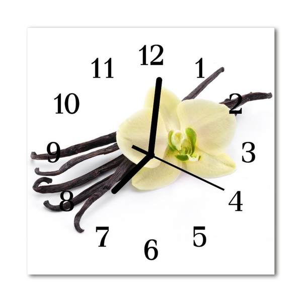 Glass Wall Clock Vanilla vanilla brown