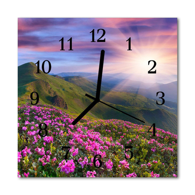 Glass Wall Clock Landscape landscape multi-coloured