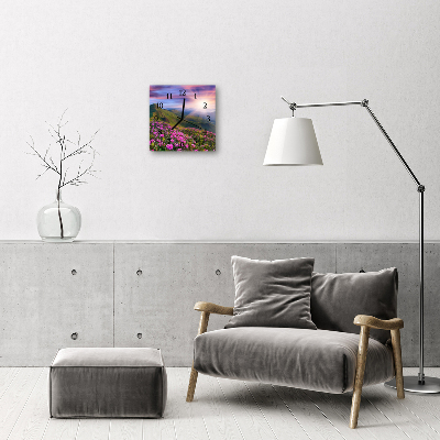 Glass Wall Clock Landscape landscape multi-coloured