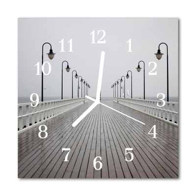 Glass Wall Clock Pier Pier White