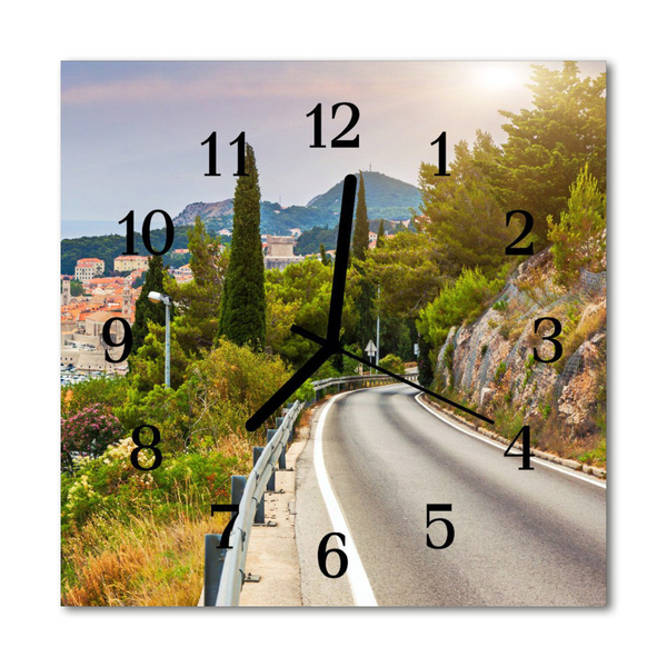 Glass Wall Clock Way nature way nature multi-coloured