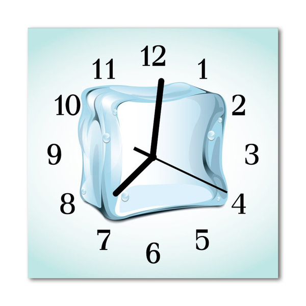 Glass Wall Clock Ice cream ice blue