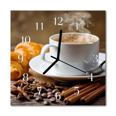 Glass Wall Clock Cinnamon Anise Cinnamon Anise Brown