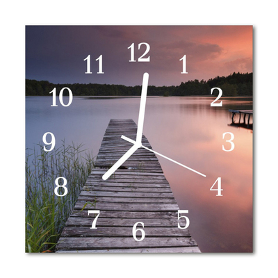 Glass Wall Clock Bridge Architecture Brown