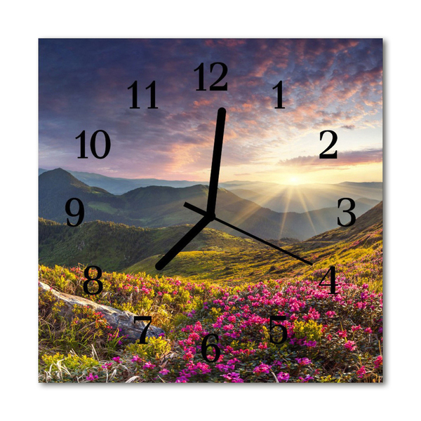 Glass Wall Clock Landscape landscape multi-coloured