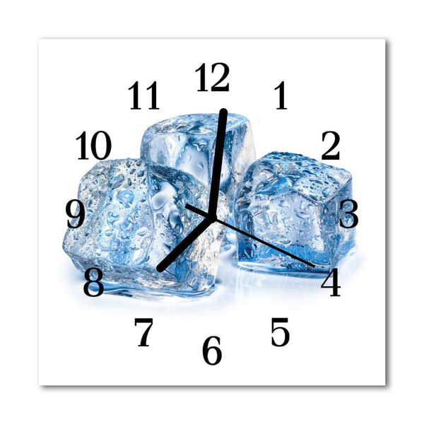 Glass Wall Clock Ice cream ice blue