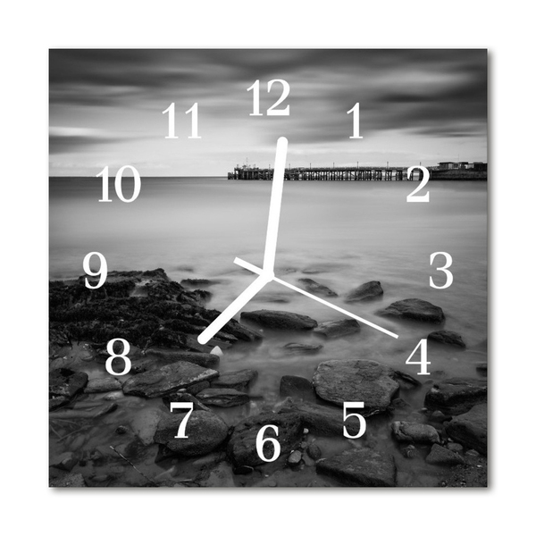 Glass Wall Clock Shore Shore Grey