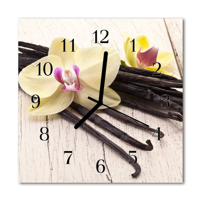 Glass Wall Clock Vanilla vanilla brown