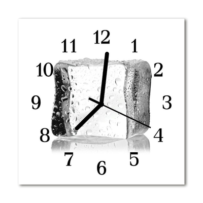 Glass Wall Clock Ice cream ice grey