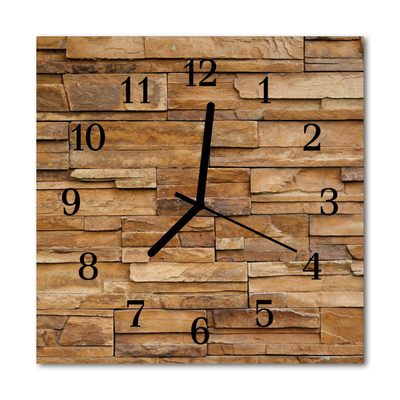 Glass Wall Clock Clinker architecture brown