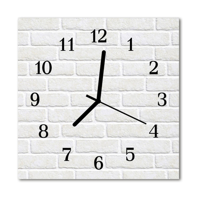 Glass Wall Clock Brick architecture white