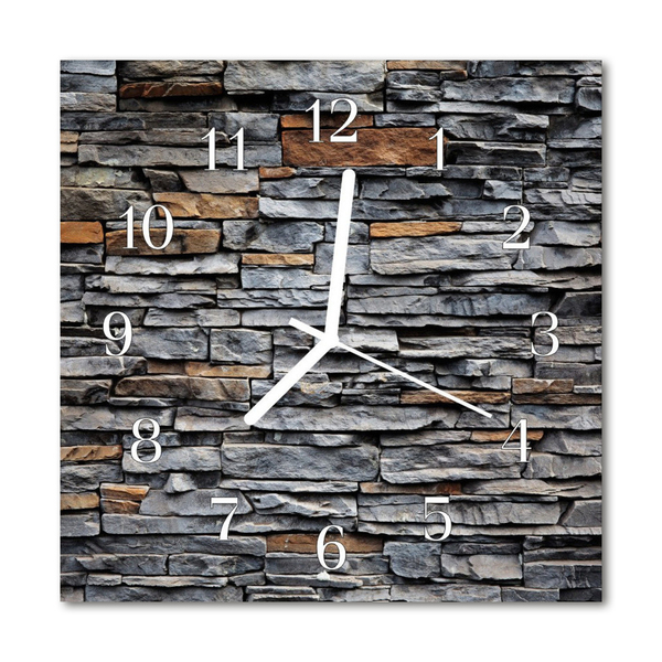 Glass Wall Clock Clinker Architecture Grey