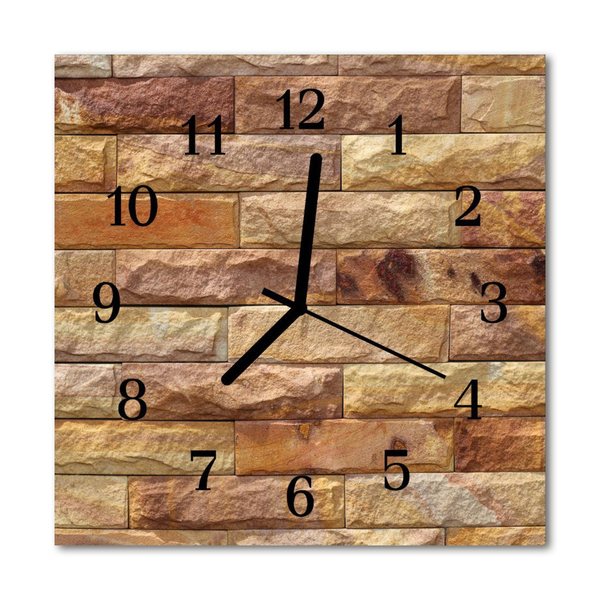 Glass Wall Clock Brick architecture brown