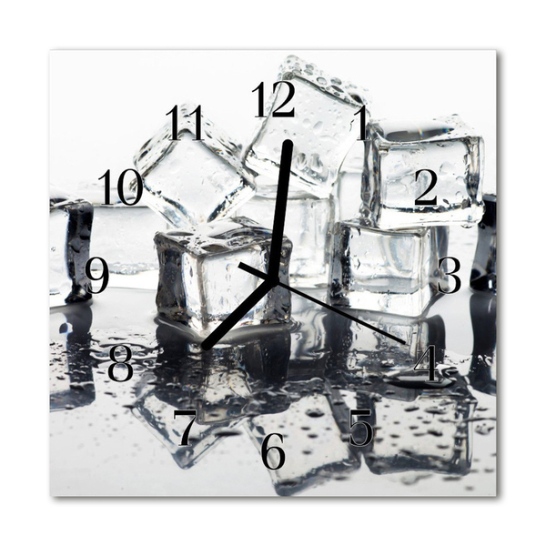 Glass Wall Clock Ice cream ice grey