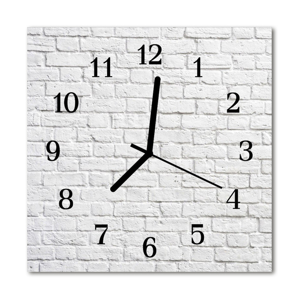 Glass Wall Clock Brick architecture white