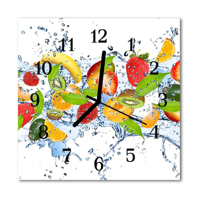 Glass Wall Clock Fruit water fruit multi-coloured