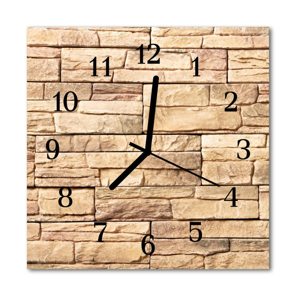 Glass Wall Clock Clinker architecture brown