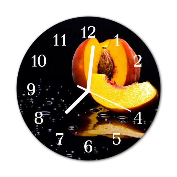 Glass Kitchen Clock Peach Kitchen Orange