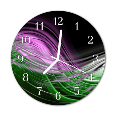 Glass Kitchen Clock Abstract Art Art Multi-Coloured