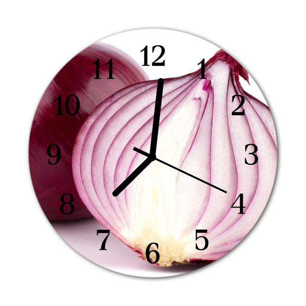 Glass Kitchen Clock Onion kitchen red