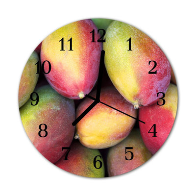 Glass Kitchen Clock Fruit kitchen multi-coloured