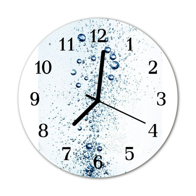 Glass Kitchen Clock Water kitchen blue