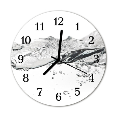 Glass Kitchen Clock Water kitchen grey