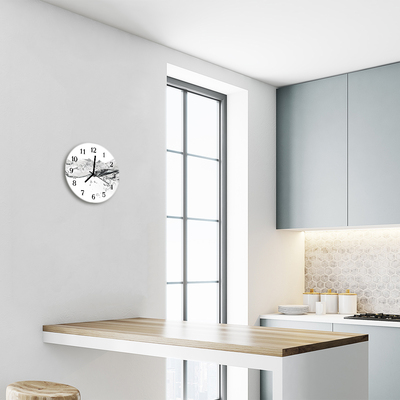 Glass Kitchen Clock Water kitchen grey