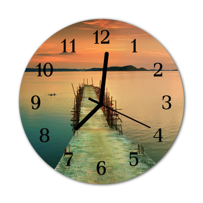 Glass Kitchen Clock Web landscape multi-coloured