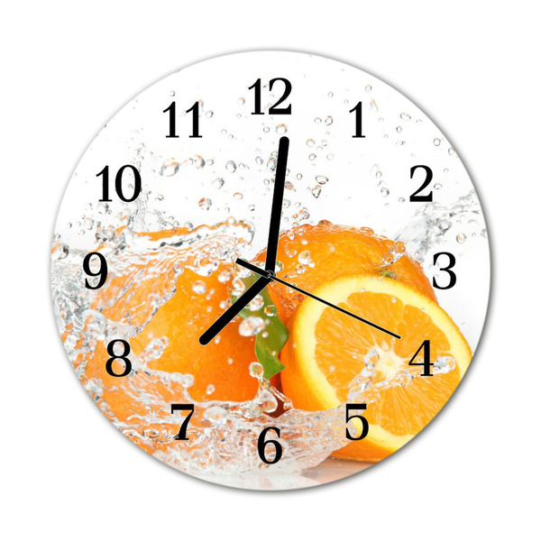 Glass Kitchen Clock Oranges kitchen orange