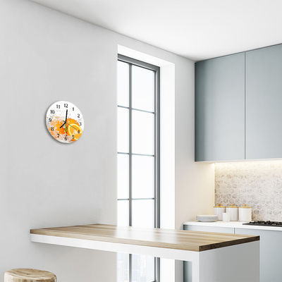 Glass Kitchen Clock Oranges kitchen orange