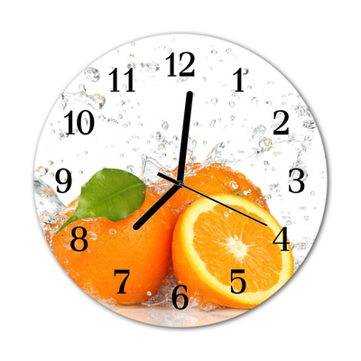 Glass Kitchen Clock Oranges kitchen orange