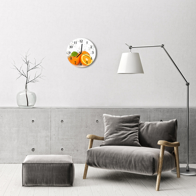 Glass Kitchen Clock Oranges kitchen orange