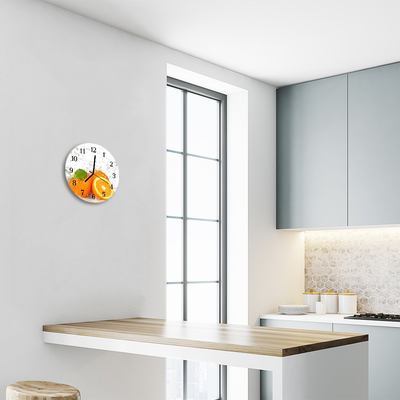 Glass Kitchen Clock Oranges kitchen orange