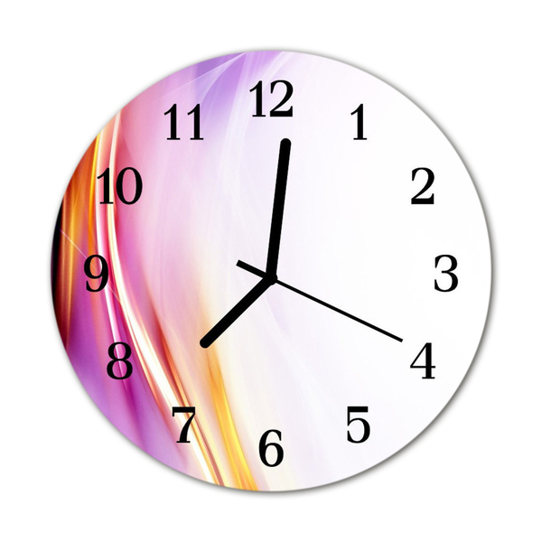 Glass Kitchen Clock Abstract art multi-coloured