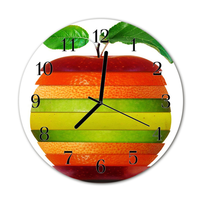 Glass Kitchen Clock Apple kitchen multi-coloured