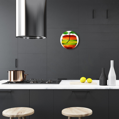 Glass Kitchen Clock Apple kitchen multi-coloured