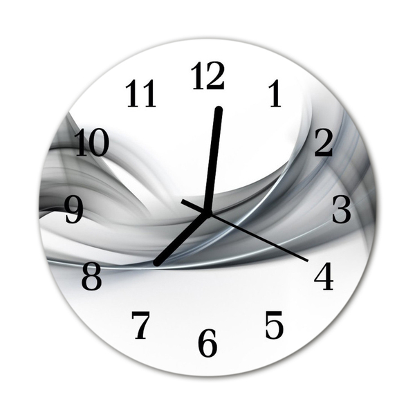 Glass Kitchen Clock Abstract abstract art grey