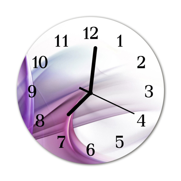 Glass Kitchen Clock Abstract abstract art purple