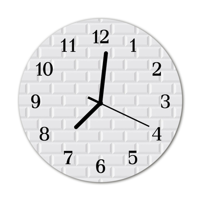 Glass Kitchen Clock Brick architecture white