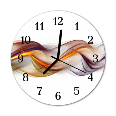 Glass Kitchen Clock Abstract abstract art brown