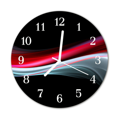 Glass Kitchen Clock Abstract Abstract Art Multi-Coloured